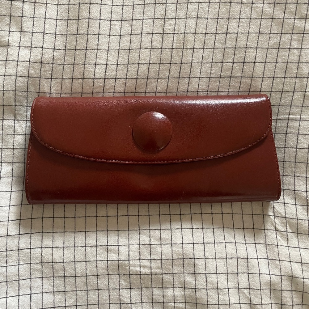 Brown Leather Clutch Wallet